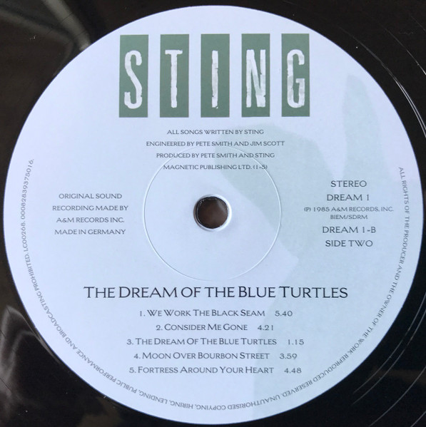 Sting - The Dream Of The Blue Turtles | A&M Records (0082839375016) - 4
