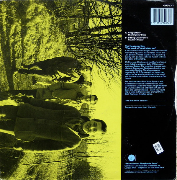 The Housemartins - Happy Hour | Go! Discs (GODX 11) - 2 The Housemartins - Happy Hour | Go! Discs (GODX 11) - 2