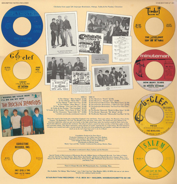Various - Bay State Rock Volume 1: The Sixties (An Anthology Of Massachusetts Rock'N'Roll) | Star Rhythm Records (LP 101) - 2 Various - Bay State Rock Volume 1: The Sixties (An Anthology Of Massachusetts Rock'N'Roll) | Star Rhythm Records (LP 101) - 2