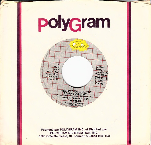 The Korgis - Everybody's Got To Learn Sometime | Rialto (TREB 115) - 3