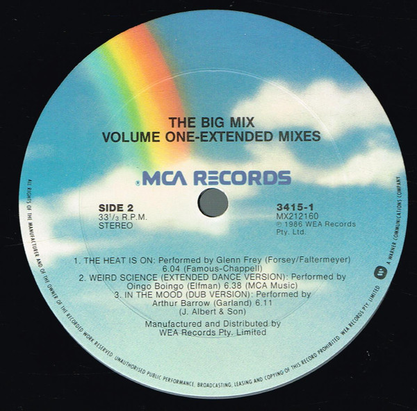 Various - The Big Mix Volume One-Extended Mixes | MCA Records (3415-1) - 4 Various - The Big Mix Volume One-Extended Mixes | MCA Records (3415-1) - 4