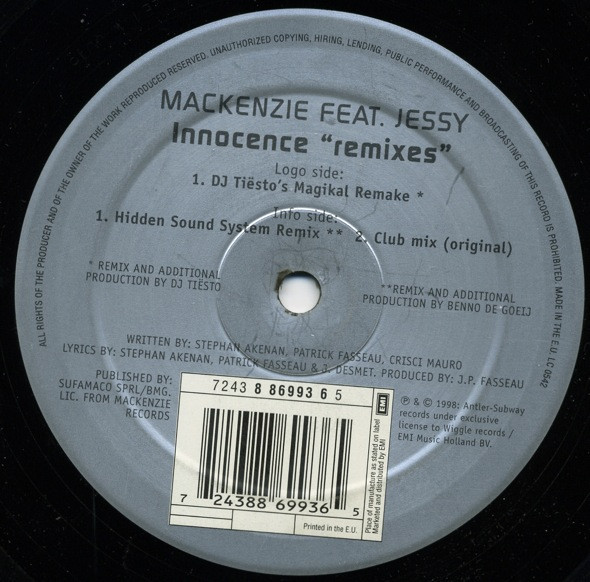 The Mackenzie Feat. Jessy - Innocence (Remixes) | Wiggle Records (W 0016)