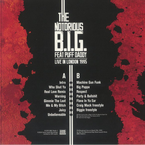 Notorious B.I.G. Feat Puff Daddy - Live In London 1995 | Some Dude Recordings (SDUDE004) - 2 Notorious B.I.G. Feat Puff Daddy - Live In London 1995 | Some Dude Recordings (SDUDE004) - 2