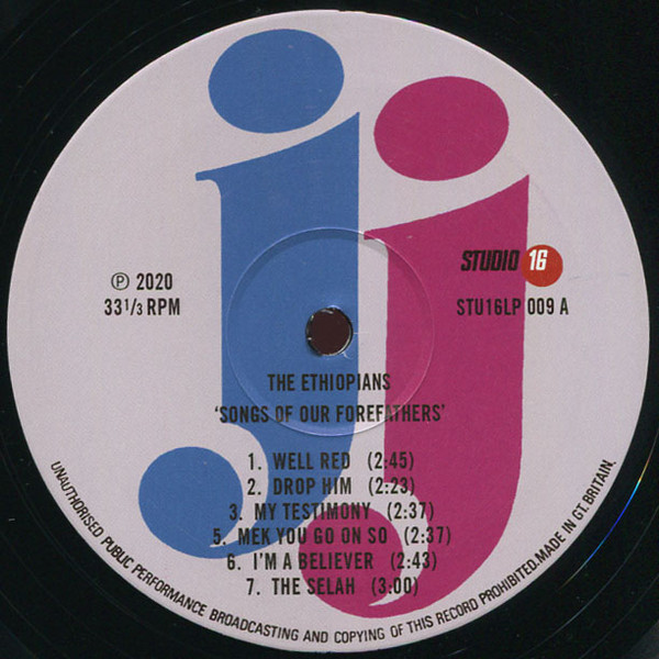 The Ethiopians - Songs Of Our Forefathers | JJ Records (STU16LP 009)