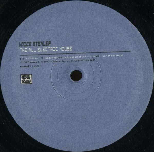 Voice Stealer - The All Electric House | Subvert (vertlp01) - 5 Voice Stealer - The All Electric House | Subvert (vertlp01) - 5
