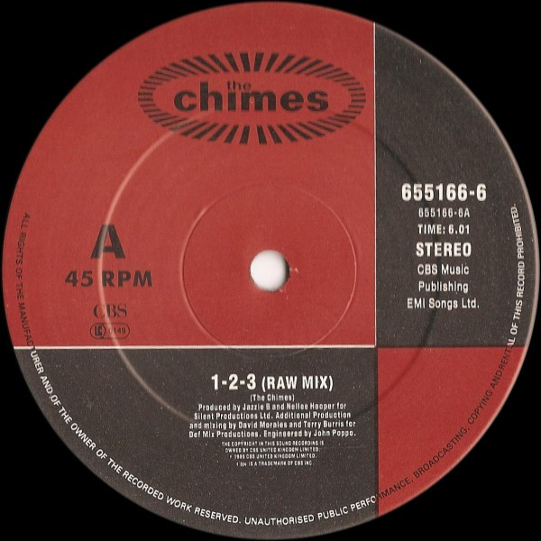 The Chimes - 1-2-3 (Raw Mix) | CBS (655166 6) - 3