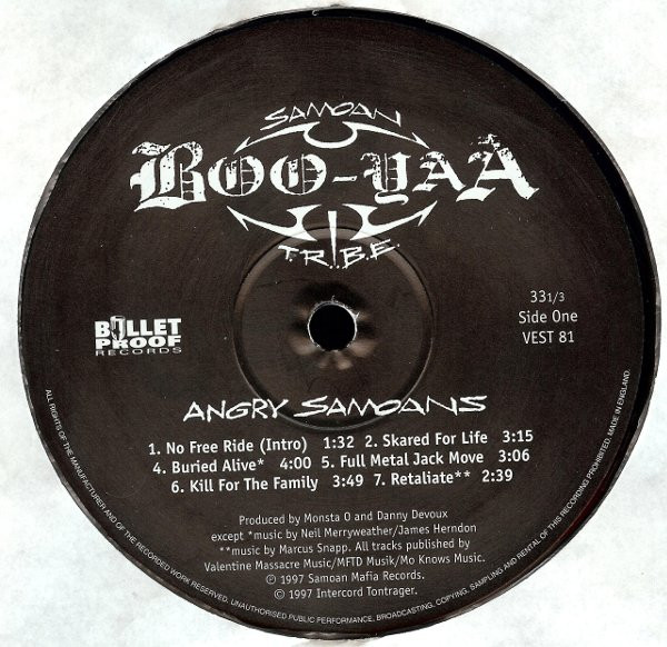 Boo-Yaa T.R.I.B.E. - Angry Samoans | Bullet Proof Records (INT 4 84453 1) - 3