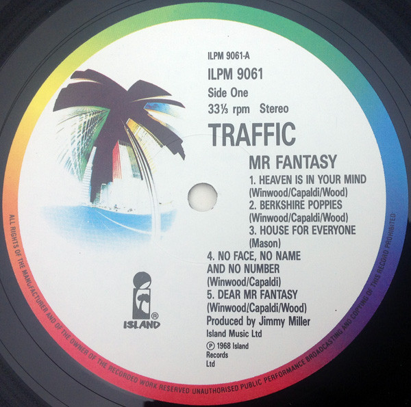 Traffic - Mr. Fantasy | Island Records (ILPM9061) - 3 Traffic - Mr. Fantasy | Island Records (ILPM9061) - 3