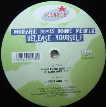 Moiraghi Meets Robbie Merrick - Release Yourself | Reshape (Reshape 039) - 2 Moiraghi Meets Robbie Merrick - Release Yourself | Reshape (Reshape 039) - 2