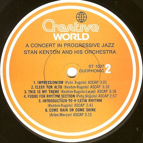 Stan Kenton And His Orchestra - A Concert In Progressive Jazz | Creative World (ST 1037) - 4