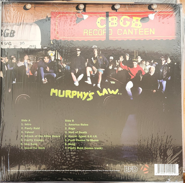 Murphy's Law - Back With A Bong! [Vinyl] | BFD (BFD1019) - 2