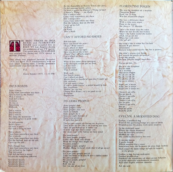 Frank Zappa And The Mothers - One Size Fits All | Warner Bros. Records (HWBS 321-92) - 2