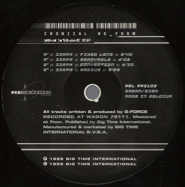 Cronical Re-Form - 3rd Strike EP | Re-load Records (REL 992102)