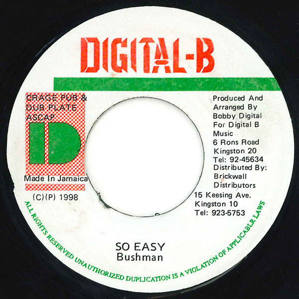 Bushman - So Easy | Digital-B (none)