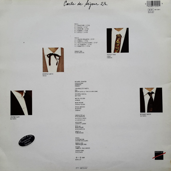 Carte De Séjour - 2 ½ | Barclay (831 259-1) - 2