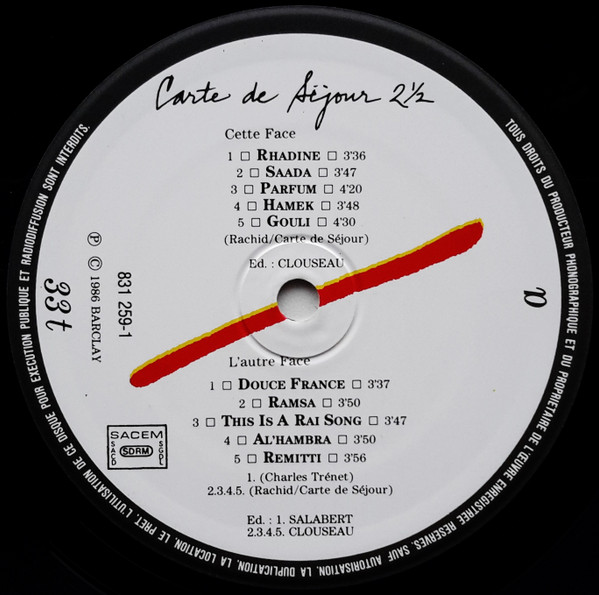 Carte De Séjour - 2 ½ | Barclay (831 259-1) - 3