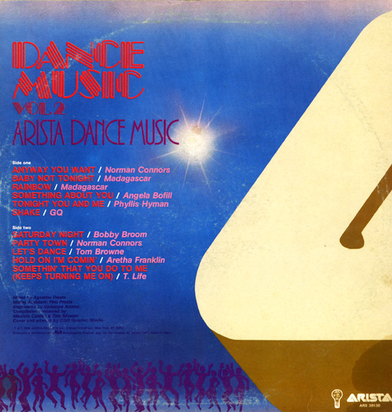 Various - Dance Music Vol. 2 - Arista Dance Music | Arista (ARS 39138) - 2