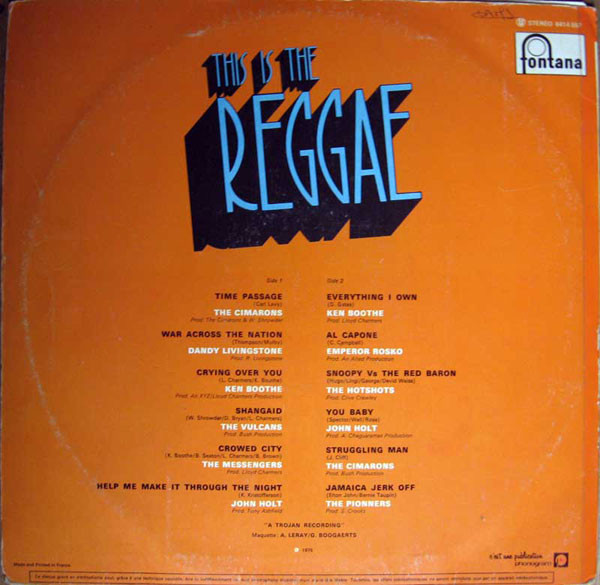 Various - This Is The Reggae | Fontana (6414 557)