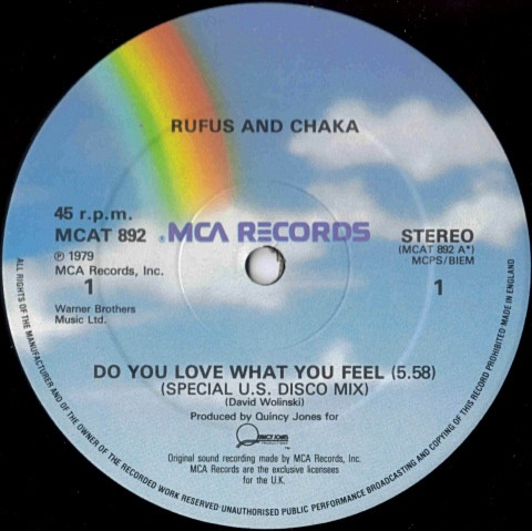 Rufus & Chaka Khan - Do You Love What You Feel | MCA Records (MCAT 892) - 3 Rufus & Chaka Khan - Do You Love What You Feel | MCA Records (MCAT 892) - 3