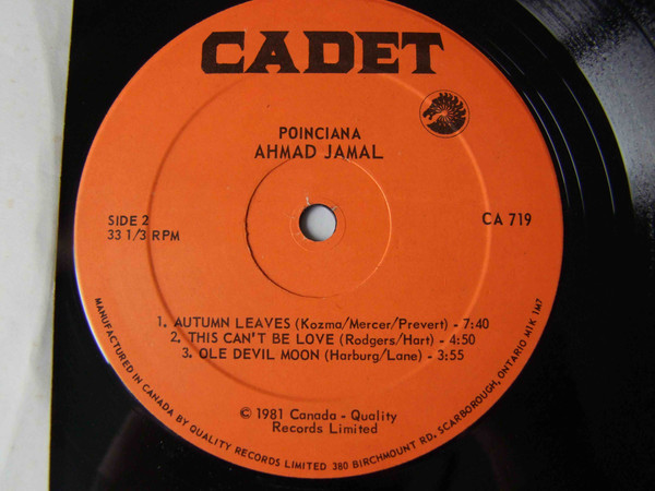 Ahmad Jamal - Poinciana | Cadet (CA 719) - 2