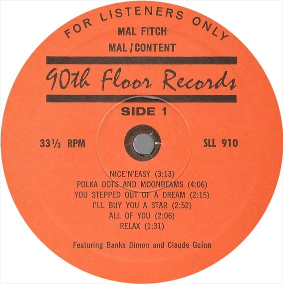 Mal Fitch - Mal/Content | 90th Floor Records (SLL 910) - 3