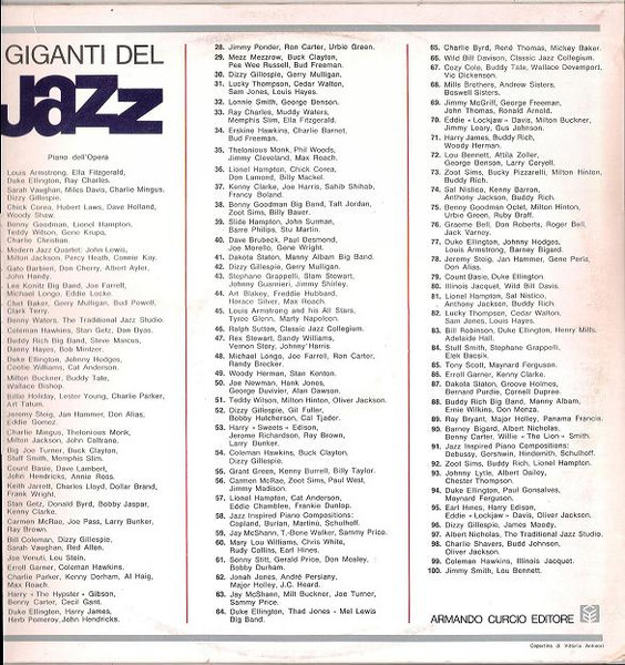 Benny Goodman / Lionel Hampton / Teddy Wilson / Gene Krupa / Charlie Christian - I Giganti Del Jazz Vol. 4 | Curcio (GJ-4) - 2