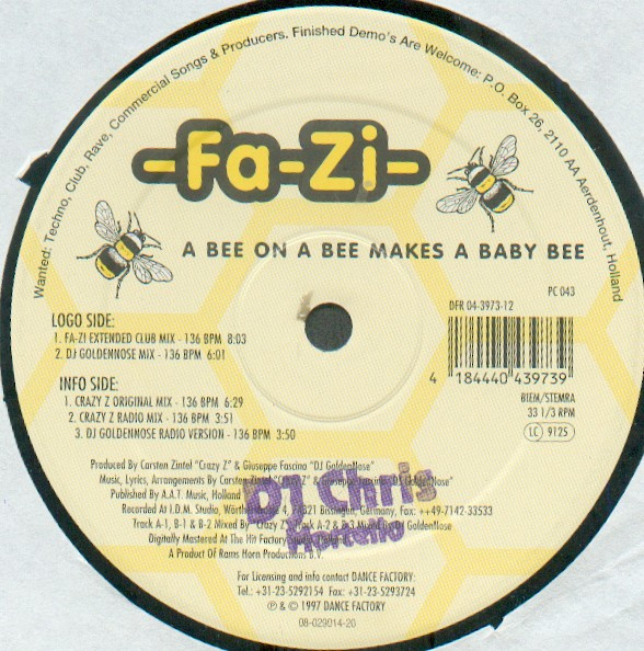 -Fa-Zi- - A Bee On A Bee Makes A Baby Bee | Dance Factory (DFR 04-3973-12)