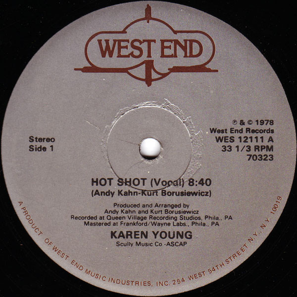 Karen Young - Hot Shot | West End Records (WES 12111) - main