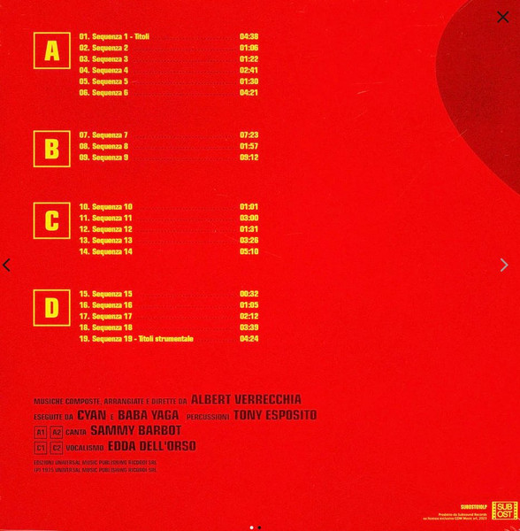 Albert Verrecchia - Roma Drogata: La Polizia Non Puo' Intervenire (Original Soundtrack) | Sub Ost (SUBOST010) - 2