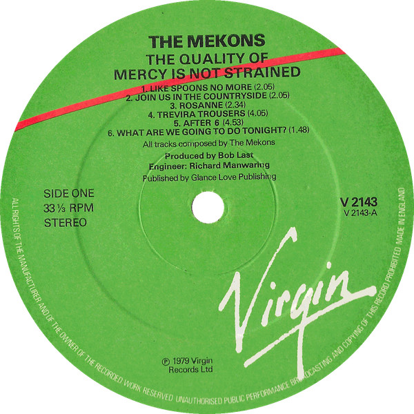 The Mekons - The Quality Of Mercy Is Not Strnen | Virgin (V2143) - 3 The Mekons - The Quality Of Mercy Is Not Strnen | Virgin (V2143) - 3