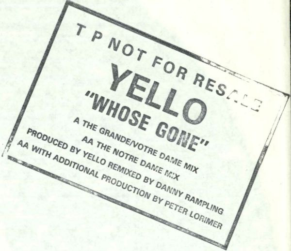 Yello - Whose Gone | Mercury (YDJ 10) - main