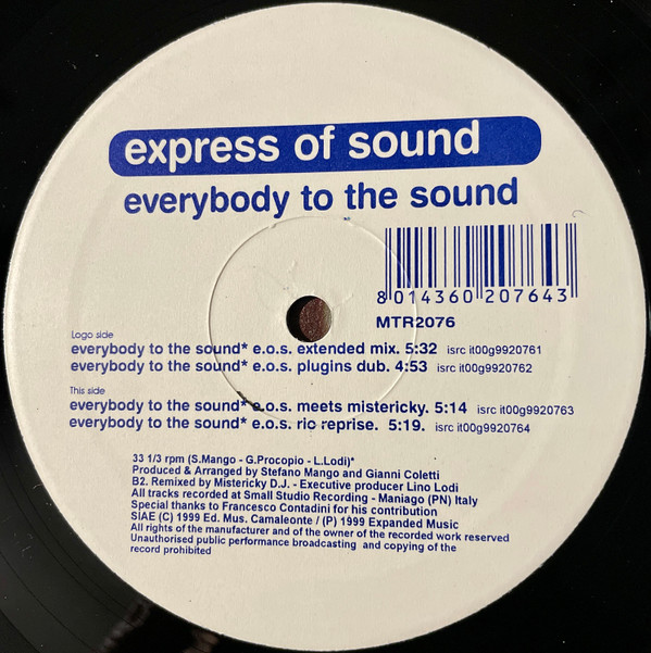 Express Of Sound - Everybody To The Sound | Mantra Vibes (MTR2076) - 2