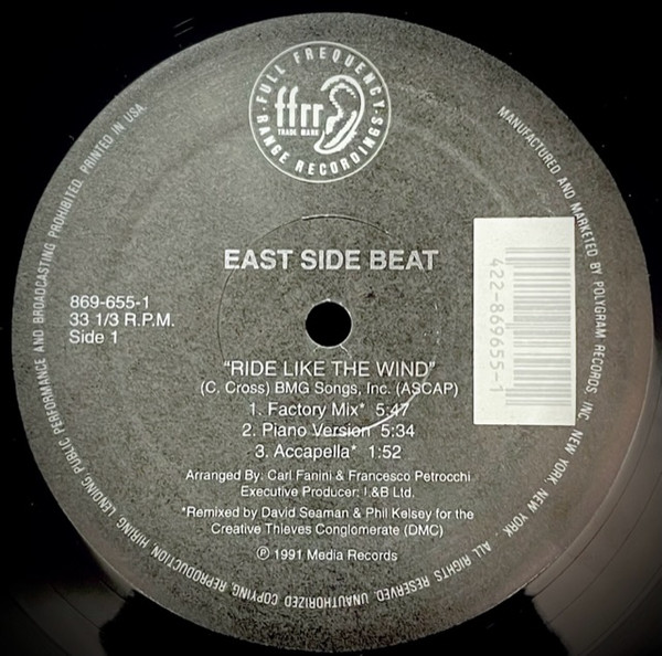 East Side Beat - Ride Like The Wind | FFRR (869-655-1) East Side Beat - Ride Like The Wind | FFRR (869-655-1)