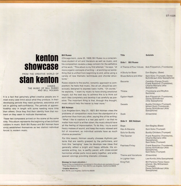 Stan Kenton - Kenton Showcase | Creative World (ST-1026) - 2 Stan Kenton - Kenton Showcase | Creative World (ST-1026) - 2