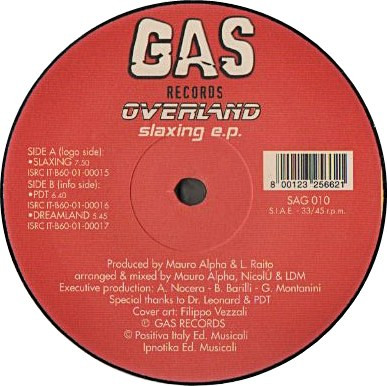 Overland - Slaxing E.P. | GAS Records (SAG 010)