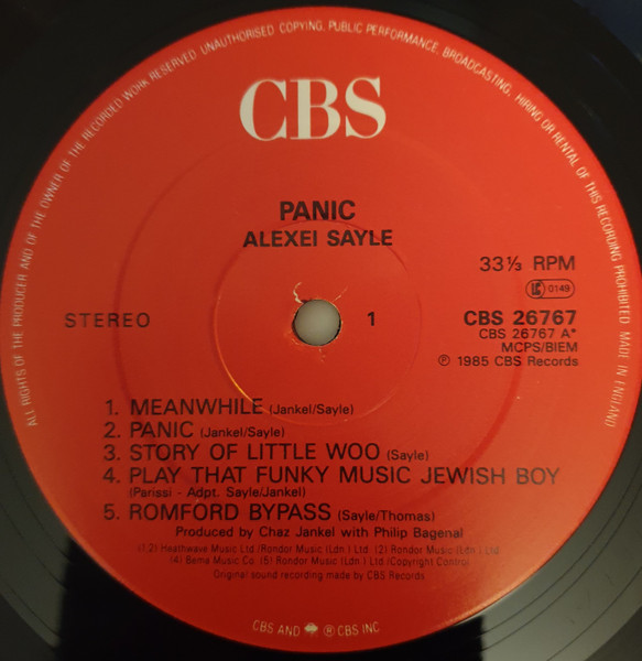 Alexei Sayle - Panic | CBS (CBS 26767) - 3