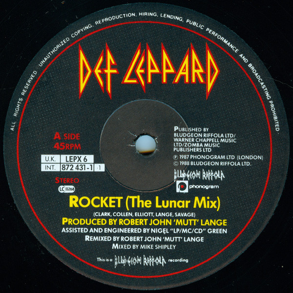 Def Leppard - Rocket (Lunar Mix) | Bludgeon Riffola (LEPX 6) - 3 Def Leppard - Rocket (Lunar Mix) | Bludgeon Riffola (LEPX 6) - 3
