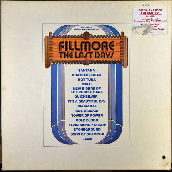 Various - Fillmore - The Last Days | Warner Bros. Records (3XS 2637)