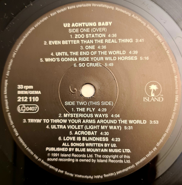 U2 - Achtung Baby | Island Records (212 110) - 3