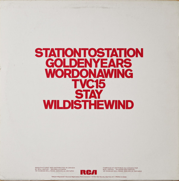 David Bowie - Station To Station | RCA Victor (CPL1-1327) - 2