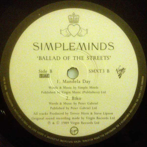 Simple Minds - Ballad Of The Streets | Virgin (SMXT 3) - 4
