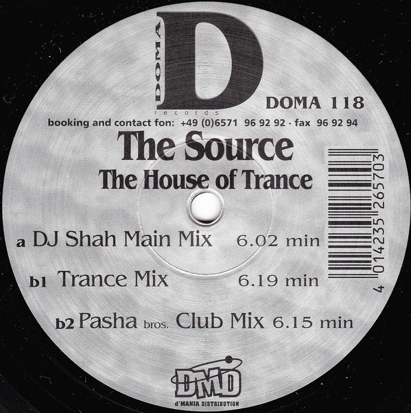 The Source - The House Of Trance | Doma (DOMA 118)