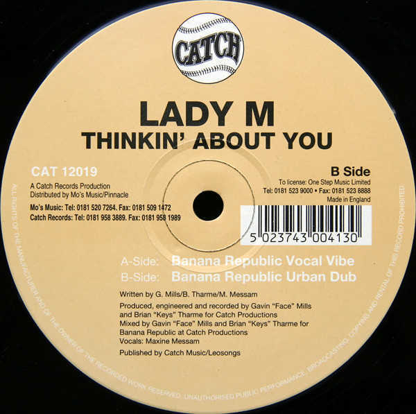 Lady M - Thinkin' About You | Catch (CAT 12019)