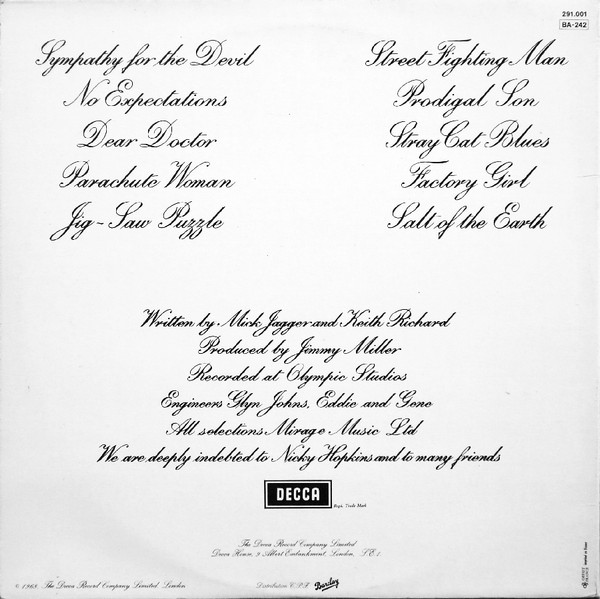 The Rolling Stones - Beggars Banquet | Decca (291.001) - 3