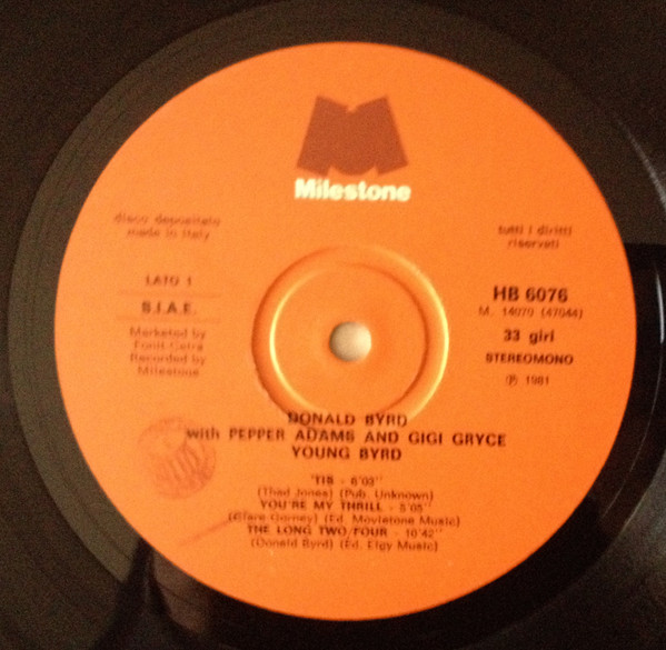 Donald Byrd With Pepper Adams And Gigi Gryce - Young Byrd | Milestone (HB 6076) - 4