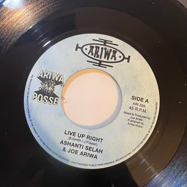 Ashanti Selah , Joe Ariwa - Live Up Right | Ariwa (ARI 336)