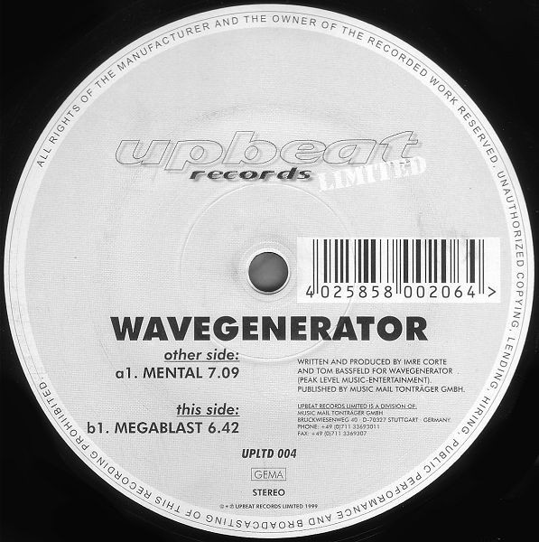 Wavegenerator - Mental | Upbeat Records Limited (UPLTD 004)