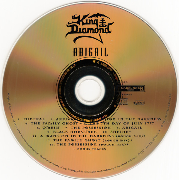 King Diamond - Abigail CD | Roadrunner Records (RR 8788-2) - 3