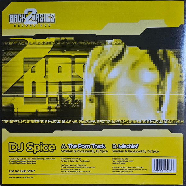 DJ Spice - The Porn Track / Mischief | Back 2 Basics (B2B 12077) - 4