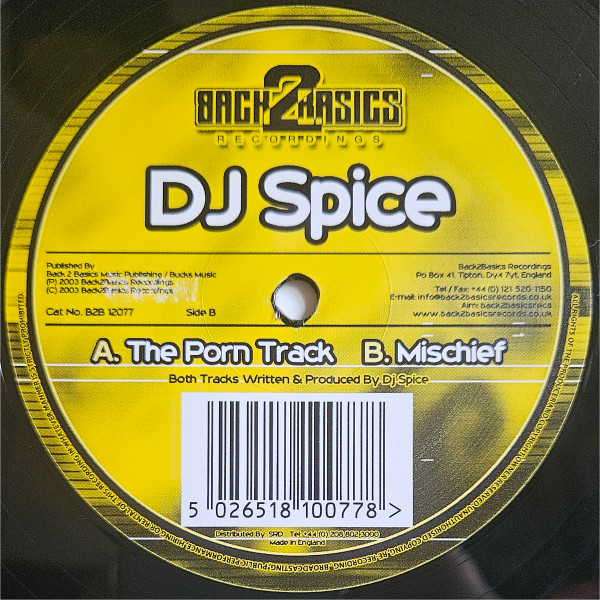 DJ Spice - The Porn Track / Mischief | Back 2 Basics (B2B 12077) - 2